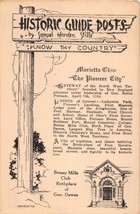 Marietta Ohio Historical Post Guide~Samuel Silence~Barths Soda Grill Postcard... - £8.39 GBP