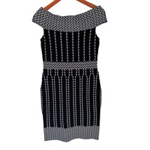 Ted Baker stripe jacquard bodycon dress in black Size 2 - $44.54
