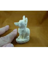 FOX-W2) little Fox pup shed ANTLER figurine Bali detailed carving love f... - $1,428.53 MXN