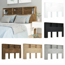 Modern Wooden King Size 160cm Headboard Bed Storage Cabinet With Storage Shelves - £69.46 GBP+