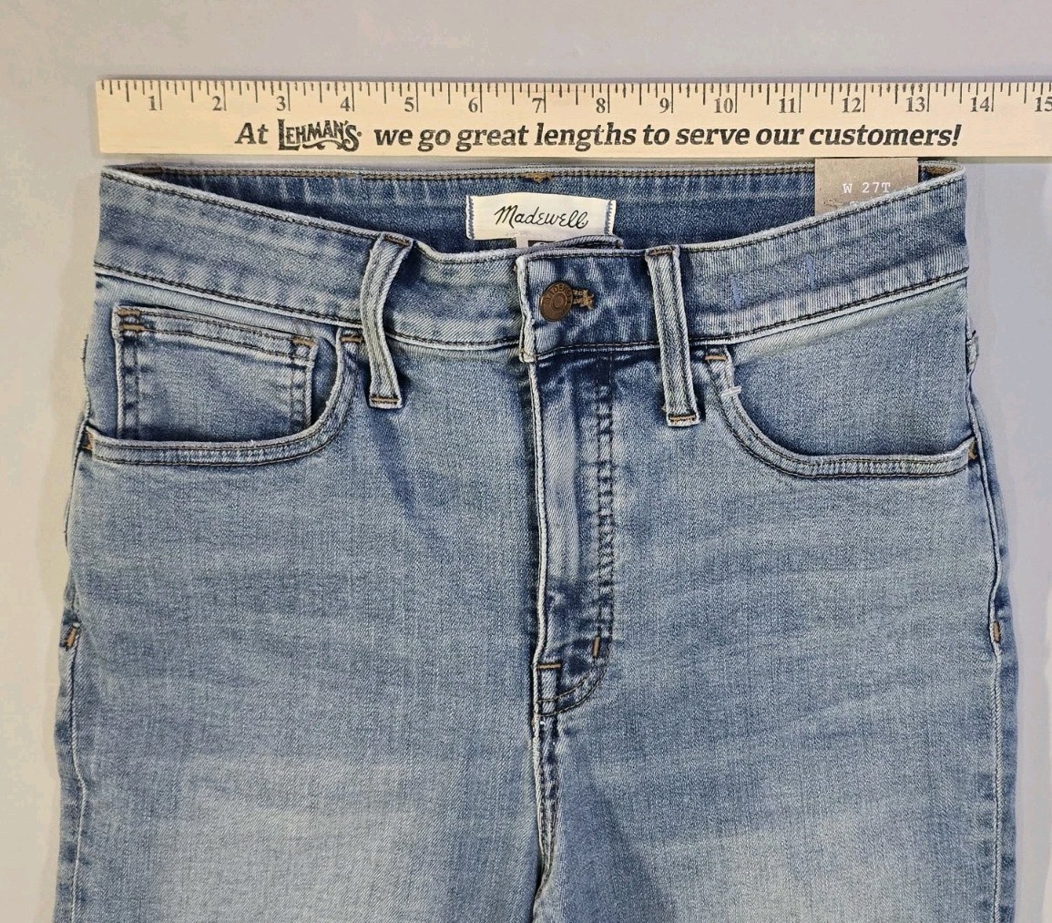 NWT Madewell Curvy Roadtripper Road Tripper Skinny 27T Light Blue Soft Jeans Item image 11