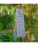 TIBI Sundress People Print Asymmetrical Slip Dress Silk Lined Strappy 6 ... - €90,50 EUR