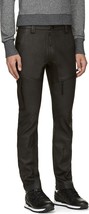 Leather Pants Men Pant Trousers Slim Biker Fit Men&#39;s Jeans Style Real Black 19 - £98.25 GBP