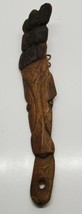 Antique Vtg African Hand Carved Wood Face Art Carving Wall Decor Primitive Rare - £23.34 GBP