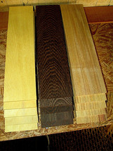 15 PIECES KILN DRIED SANDED THIN CANARYWOOD, WENGE, OSAGE ORANGE 12&quot; X 3... - £46.68 GBP
