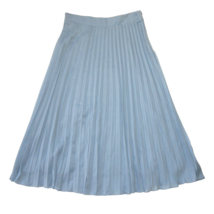 NWT Sezane Dune in Vintage Blue Pleated Chiffon Midi Skirt 44 / 12 - $110.00