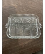 Indiana Glass VTG &quot;Crystal Happenings&quot; 5 Part Intaglio Fruit Relish Serv... - $27.98 CAD