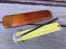 Vintage Pickett Slide Rule Leather Case Model N200-ES Trig 6&quot; - £38.68 GBP