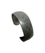 Vintage Kirk Stieff Pewter Cuff Bracelet Flowers Cosmos 900-10 Signed Et... - $14.84