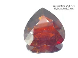 30 Ct Natural Spessartine Garnet Heart Shape Loose gemstone - £2,398.06 GBP