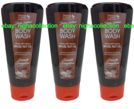 3x Shea Solutions Smooth sensation 100% Natural Brazil Nut Oil Body Wash 10ozEa - £23.67 GBP