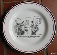 Wine Snobs Cartoons from the New Yorker Snack Plate 8&quot; Restoration Hardware C - £10.12 GBP