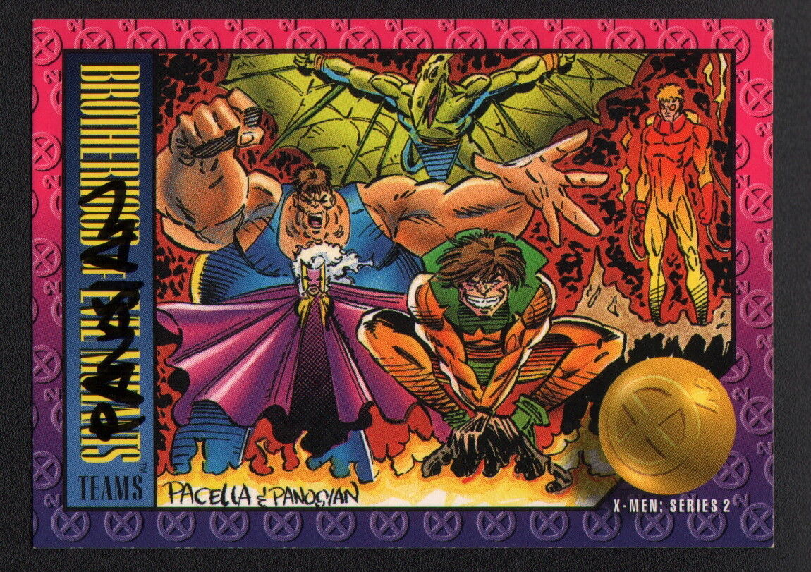1993 SkyBox Marvel X-Men Series II Art Card SIGNED Dan Panosian Brotherh... - £9.68 GBP
