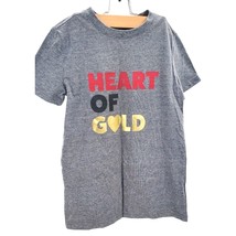 Cat &amp; Jack Shirt Girls Heart Of Gold T-Shirt Casual Top Kids Small 6/7 Top - £7.47 GBP