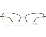 Marchon Eyeglasses Frames TRES JOLIE 190 505 Purple Cat Eye Half Rim 54-... - $46.59