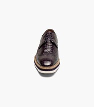 Stacy Adams Alario Wingtip Oxford Croco Leather Shoes Purple 25725-542 image 6
