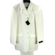 Stacy Adams Boys Ivory Suit 2 Piece Single Breasted Pleated Front Size 1... - £70.35 GBP