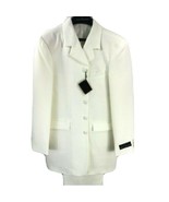 Stacy Adams Boys Ivory Suit 2 Piece Single Breasted Pleated Front Size 1... - £70.60 GBP