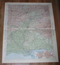 1957 Vintage Map Of Louisiana New Orl EAN S Mississippi Arkansas Scale 1:2,500,000 - £21.90 GBP