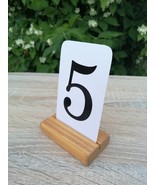 50 SAND Wood table number holders, Wood Place card holders for Weddings - $149.93 CAD