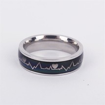 ZORCVENS Stainless Ring Changing Color Mood Rings Feeling / Emotion Temp... - £7.17 GBP