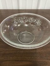 Vtg &quot;PYREX&quot; Clear Glass Nesting 2.5L Mixing Bowl #325 White Lace Colonial Mist - £14.57 GBP