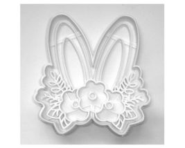 Floral Bunny Ears Flower Rabbit Easter Spring Cookie Cutter USA PR3452 - £2.33 GBP