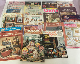 22 mixed craft book magazine booklet lot needlepoint cross stitch mosaic... - £15.26 GBP