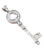 VINTAGE PAJ STERLING SILVER OPEN HEART KEY PENDANT - €50,45 EUR