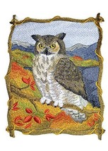 Nature Weaved in Threads, Amazing Birds [Autumn Owl [Custom and Unique] Embroide - $33.45