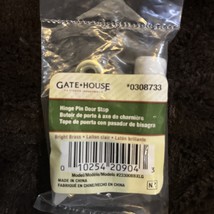 Gatehouse Hinge Pin Door Stop Polished Brass #0308733 - $12.16