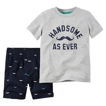 Carter&#39;s Infant Boys 2pc T-Shirt&amp; Shorts Set Handsome As Ever Size 3M NWT - £11.00 GBP