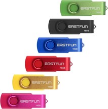 6 Pcs 16GB USB 2.0 Flash Drive Fold Storage Memory Stick Thumb Drive Pen Drive J - £29.00 GBP