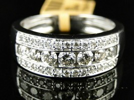 2.50Ct Rund Künstlicher Diamant 14K Weiß Vergoldet Herren Trauring - £147.66 GBP