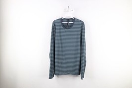 Lululemon Mens Size Large Faded Striped 5 Year Basic Long Sleeve T-Shirt Blue - £38.75 GBP