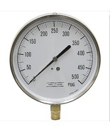Versa V4301YPL4 Pressure Dry Gauge 500 PSI 4.5 LM 5PSI Graduations Fitti... - $223.05 CAD