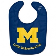 Ncaa Michigan Wolverines Baby Infant All Pro Bib Little Fan Blue - £12.57 GBP