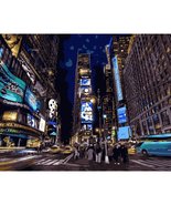 New York City Night Digital Painting Living Room Canvas Wall Painting - £23.56 GBP+