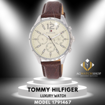 Tommy Hilfiger Unisex-Adult Watch 1791467 beige Dial Brown strap Watch - £94.99 GBP