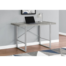Monarch Specialties 48 in. Metal Computer Desk Grey Concrete-Look - Silver - $280.52