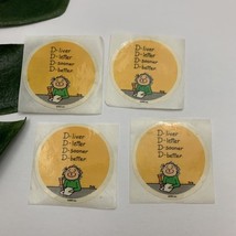 Vintage 80s Working Comic Stickers D Liver Letter Sooner Better Round RP... - $257.95 MXN