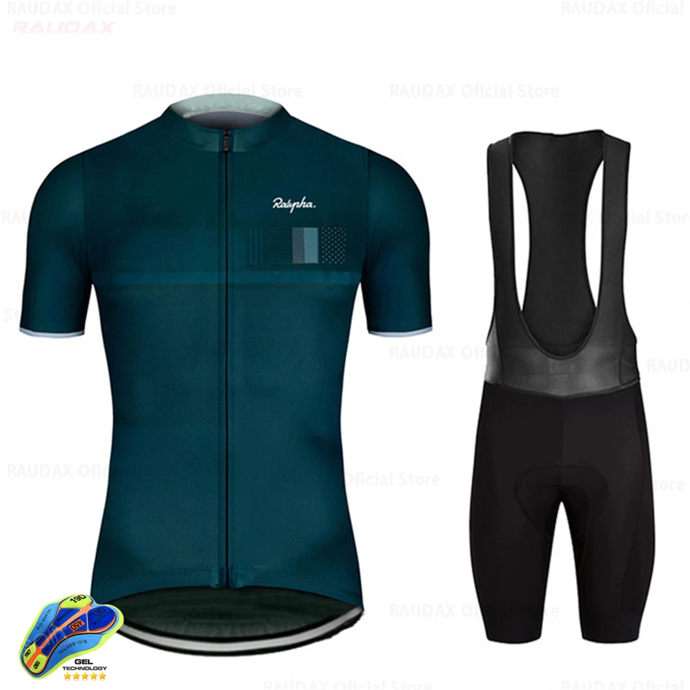 New Raudax 2021 Summer Cycling Clothing Set Man Triathlon Bicycle Clothi... - $83.97