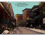 S.Charles Street Vista Nuovo Orleans Louisiana La Unp DB Cartolina Y8 - $5.63