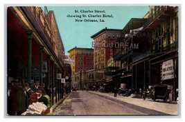 S.Charles Street Vista Nuovo Orleans Louisiana La Unp DB Cartolina Y8 - £4.42 GBP