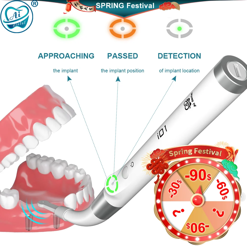 AI Dental Implant Locator Cross-Scanning Spot Screwdriver 360° Rotatable Sensor - £139.96 GBP