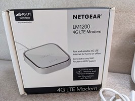 New In Box Netgear LM1200 4G LTE Broadband Modem - White - $104.99
