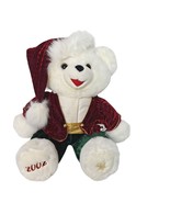 Dan Dee Christmas Teddy Bear Plush 2002 Holiday Edition White Red Green 22” - $29.80