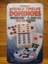 2006 Cardinal Mexican Train Dominoes 115 Jumbo Size Color Dot Double Twelve  - £37.35 GBP