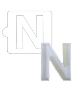 N Letter Alphabet Stencil And Cookie Cutter Set USA Made LSC107N - $6.76 CAD