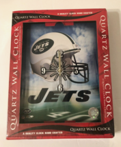 New York Jets Resin Quartz Wall Clock 10&quot; X 12&quot; Nfl Afc Hand Crafted New - £23.12 GBP